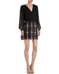 Parker | Black Cross Over Dress | Lyst