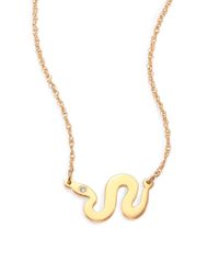 Jennifer Zeuner | Yellow Alves Diamond Mini Snake Necklace | Lyst