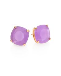 kate spade new york | Purple Faceted Square Stud Earrings | Lyst