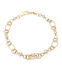 Majorica | Metallic 10mm-12mm White Pearl Open-link Necklace | Lyst