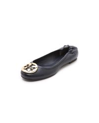 Tory Burch | Black Reva Logo Flats | Lyst