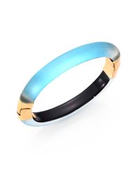 Alexis Bittar | Blue Capped Lucite Hinged Bangle Bracelet | Lyst