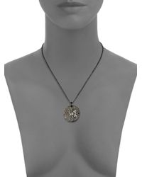 Di Modolo | Black Rock Crystal Openwork Pendant Necklace | Lyst