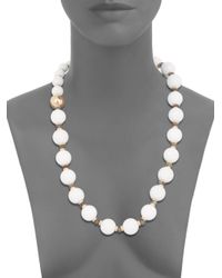 Di Modolo | White Agate Labradorite Necklace | Lyst
