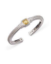 Judith Ripka | White Sapphire Yellow Stone Sterling Silver Bracelet | Lyst