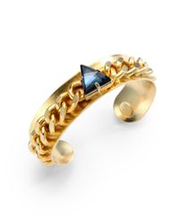 Janis Savitt | Metallic Crystal Chained Cuff Bracelet | Lyst