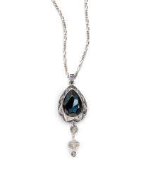 Judith Leiber | Blue Swarovski Crystal Necklace | Lyst
