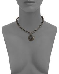 Slane | Black Sapphire Sterling Silver Pendant | Lyst