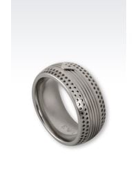 Emporio Armani | Gray Ring | Lyst