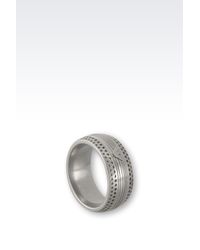 Emporio Armani | Metallic Ring for Men | Lyst