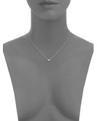 KC Designs | Metallic Diamond 14k White Gold Disc Necklace | Lyst