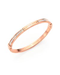 Michael Kors | Metallic Brilliance Astor Pavé Studded Bangle Bracelet/rose Goldtone | Lyst