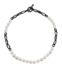 Slane | Metallic 7mm8mm White Freshwater Pearl Sterling Silver Necklace | Lyst