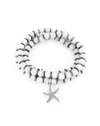 Graham & Spencer - White Pave Diamond Starfish Wrap Bracelet - Lyst