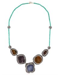 Aamaya By Priyanka | Blue Statement Necklace | Lyst