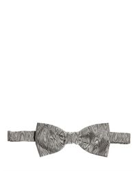 Z Zegna | Gray Silk Moire Jacquard Bow Tie for Men | Lyst