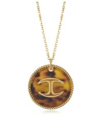 Just Cavalli - Metallic Nature Gold Tone Large Medallion Women's Necklace - Lyst
