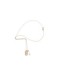 McQ | Metallic Gold Mcq Razor Blade Pendant | Lyst