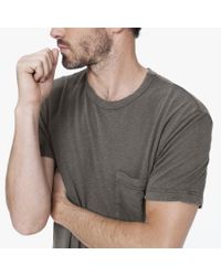 James Perse Metallic Linen Cotton Pocket Tee for men