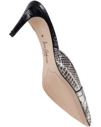 Sam Edelman - Black Odelia Mule Pump Ivory Snake - Lyst