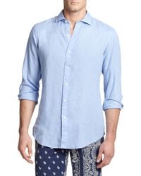 Polo Ralph Lauren | Blue Estate Linen Sportshirt for Men | Lyst