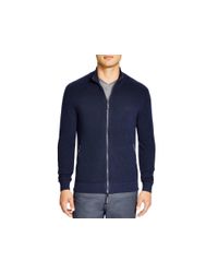 Michael Kors | Blue Mock Neck Zip Cardigan for Men | Lyst