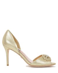 Badgley Mischka | Metallic Giana-ii Embellished Toe Evening Shoe | Lyst