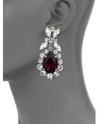Miu Miu | Purple Swarovski Crystal Cluster Clip-on Earrings | Lyst