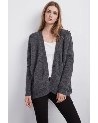 Velvet By Graham & Spencer - Gray Solna Boucle Cardigan - Lyst