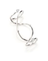 Delfina Delettrez | Handdroid Diamond & 18k White Gold Spiral Ring | Lyst
