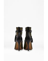 French Connection | Black Quinby Peep Toe Ankle Boot | Lyst