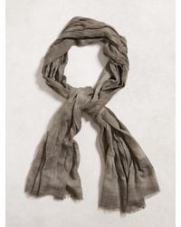 John Varvatos | Green Tie Dye Micro Plaid Scarf for Men | Lyst