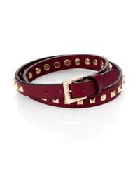Valentino | Red Studded Wrap Bracelet for Men | Lyst