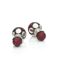 John Hardy | Dot Red Sapphire & Sterling Silver Double-sided Stud Earrings | Lyst