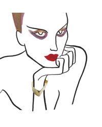 Alyssa Norton | Metallic Gold Bracelet With Black Diamond | Lyst