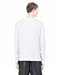 Alexander Wang | White Classic Long Sleeve Tee for Men | Lyst