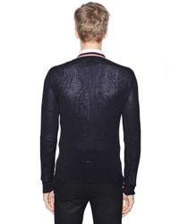 Moncler Gamme Bleu | Blue Virgin Wool Cardigan for Men | Lyst