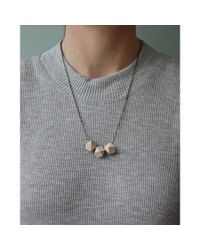 Spectrum | Natural Petite Faceted Wood Necklace | Lyst