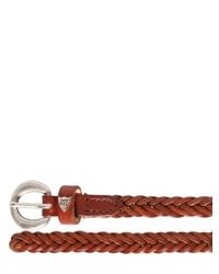 HTC Hollywood Trading Company | Brown Woven Leather Belt for Men | Lyst