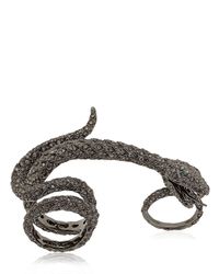 Elise Dray | Gray Diamond Studded Anaconda Ring | Lyst