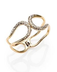 Alexis Bittar | Metallic Miss Havisham Liquid Crystal Hinged Bracelet/goldtone | Lyst