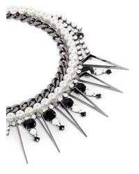 Joomi Lim | Metallic 'high Society' Faux Pearl Crystal Necklace | Lyst