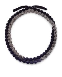 Eileen Fisher | Blue Doublestrand Beaded Necklace | Lyst