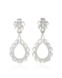 Nina Runsdorf | Metallic Moonstone Cabachon Earrings | Lyst