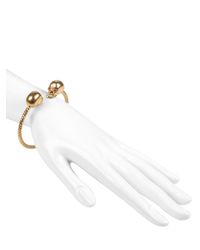 Alexander McQueen | Metallic Twin Skull Bracelet | Lyst