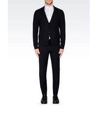 Emporio Armani | Blue Suit In Stretch Wool for Men | Lyst