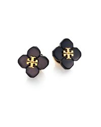 Tory Burch | Black Babylon Stud Earrings | Lyst