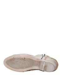 Strategia White 80Mm Embroidered Calf Low Boots