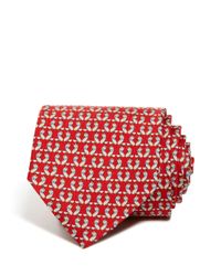 Ferragamo | Red Foxes & Bow-ties Silk Tie for Men | Lyst