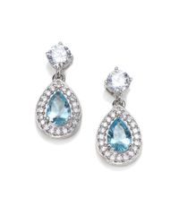 Adriana Orsini | Metallic Aqua Teardrop Earrings | Lyst